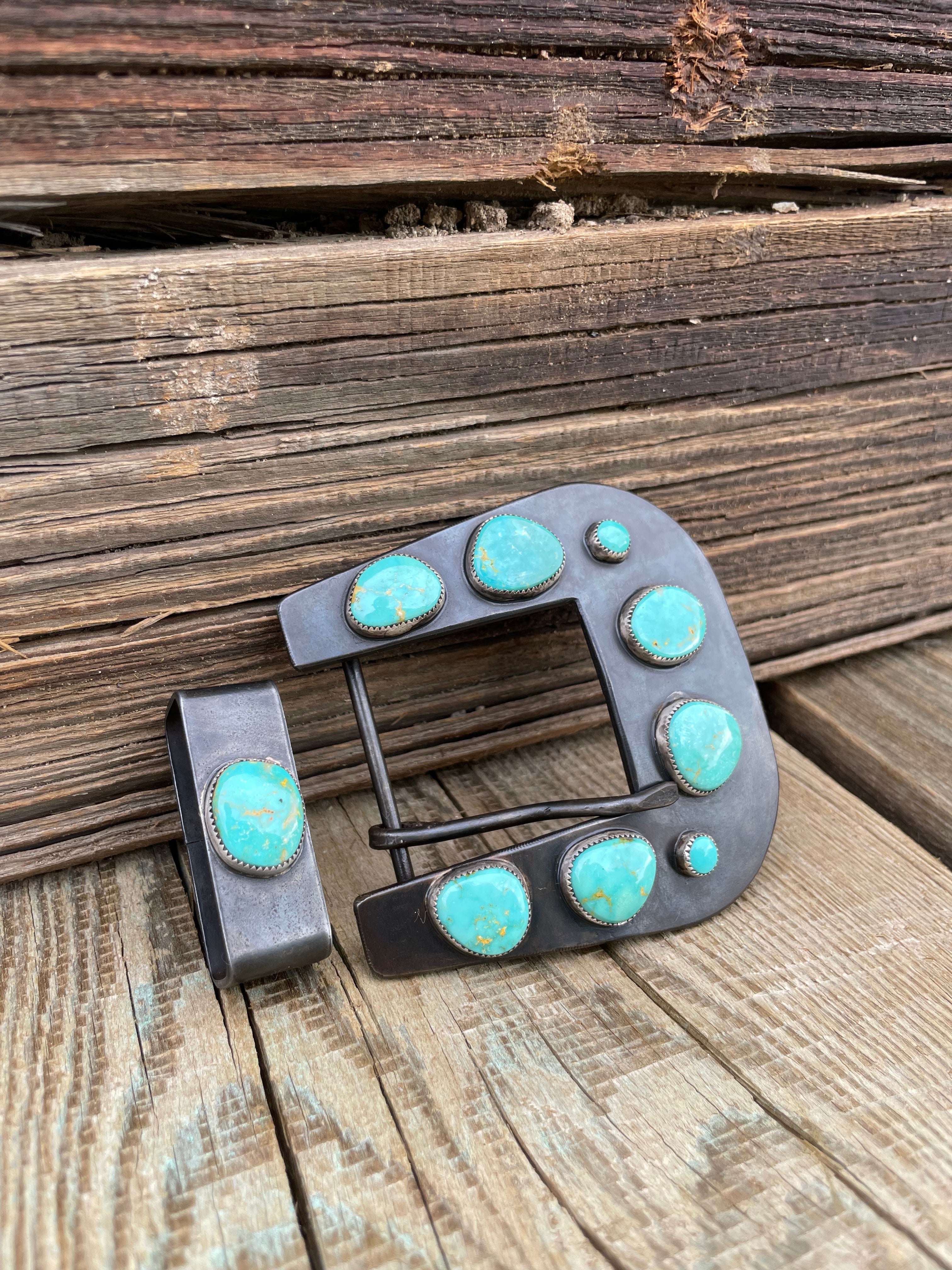 Belt Buckle #06 Turquoise – JW Western Works Belt Buckle #06 Turquoise – JW Western Works