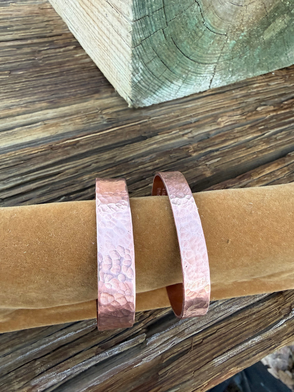Hammered copper cuff
