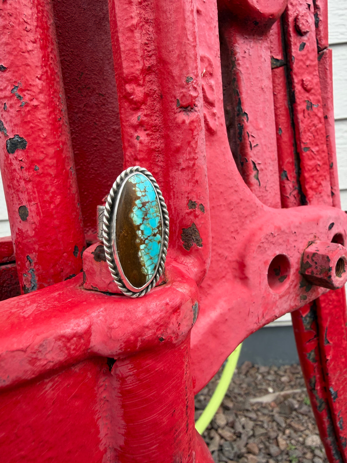 #8 Turquoise ring W/ Engraved band