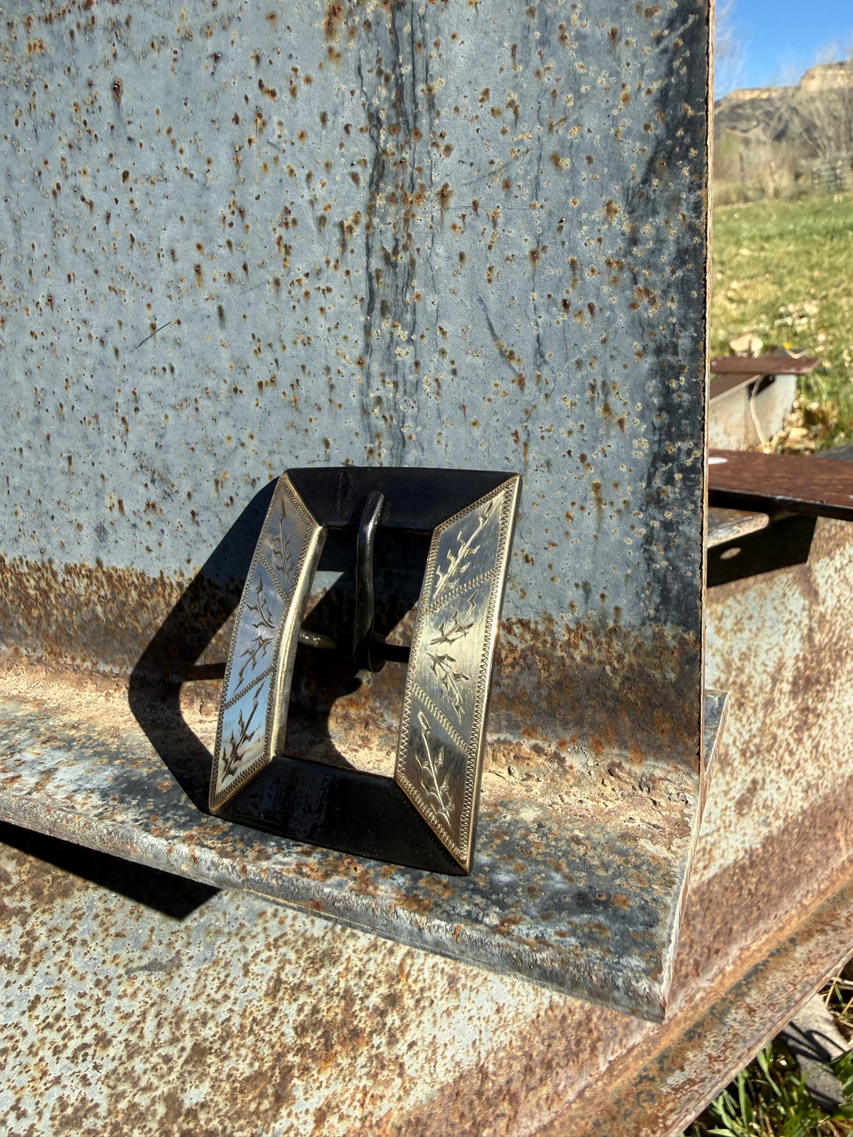 3/4” headstall buckle Brass overlays