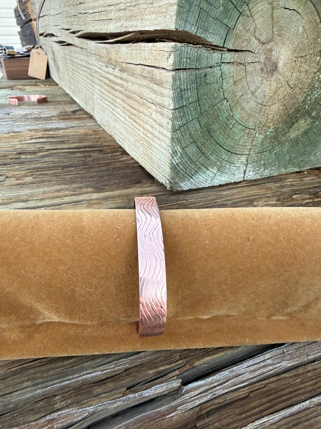 Wave copper cuff