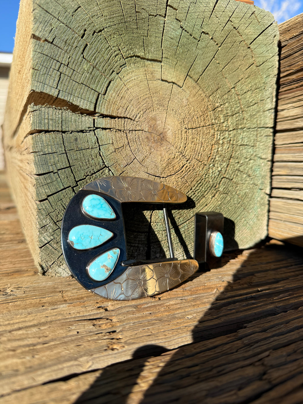 Mina Maria Turquoise Flower Buckle