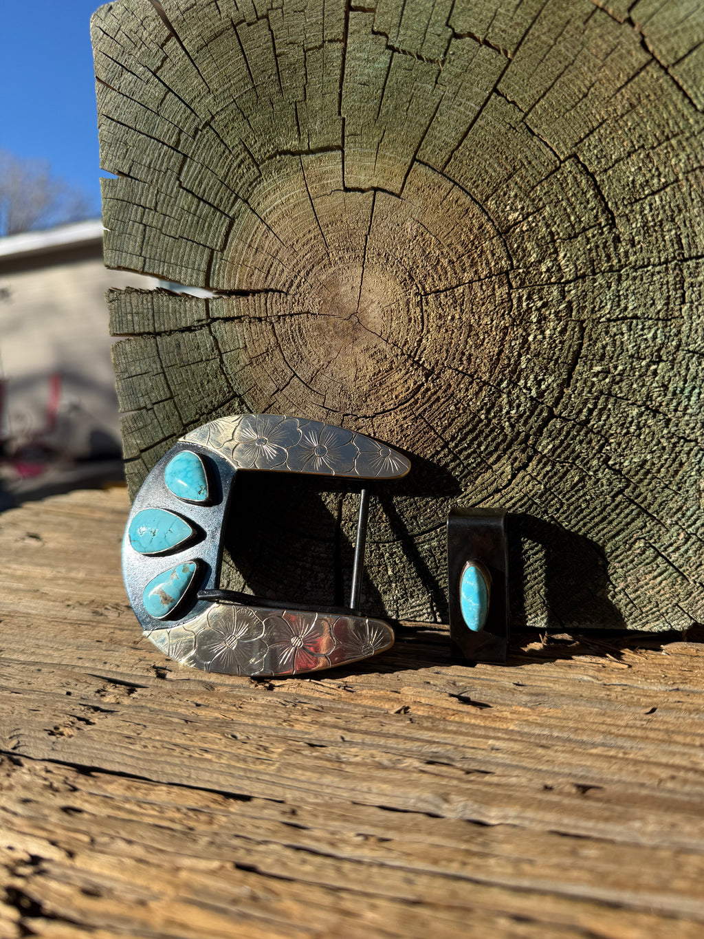 Mina Maria Turquoise Flower Buckle