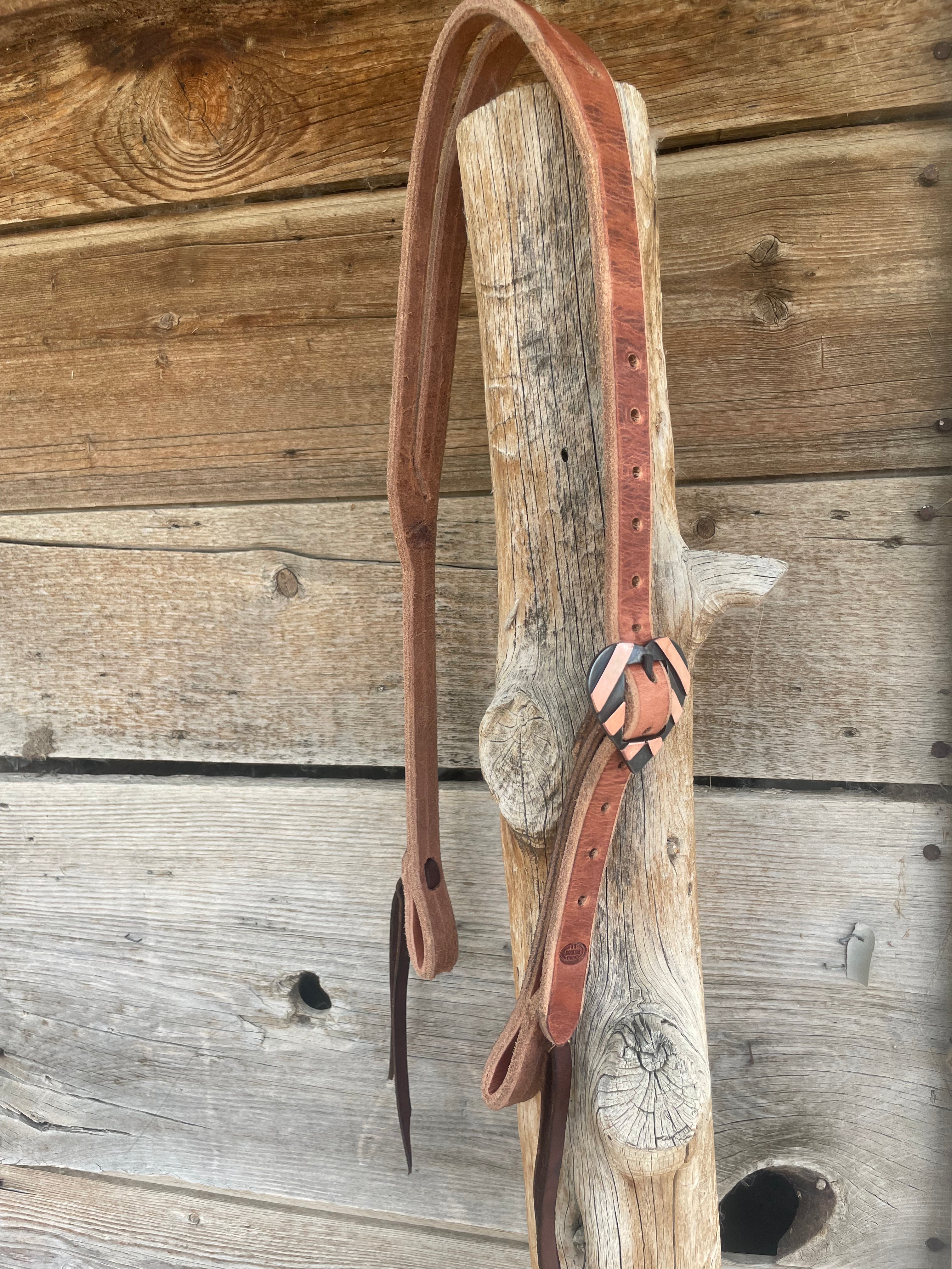 Split Ear Headstall with Heart Buckle
